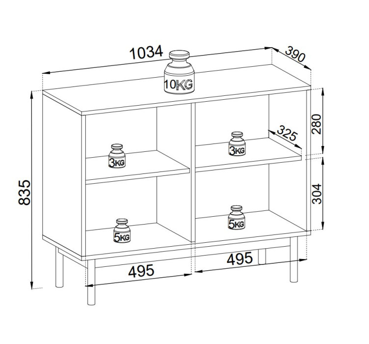 Комод Perfect Home Japandi K1044